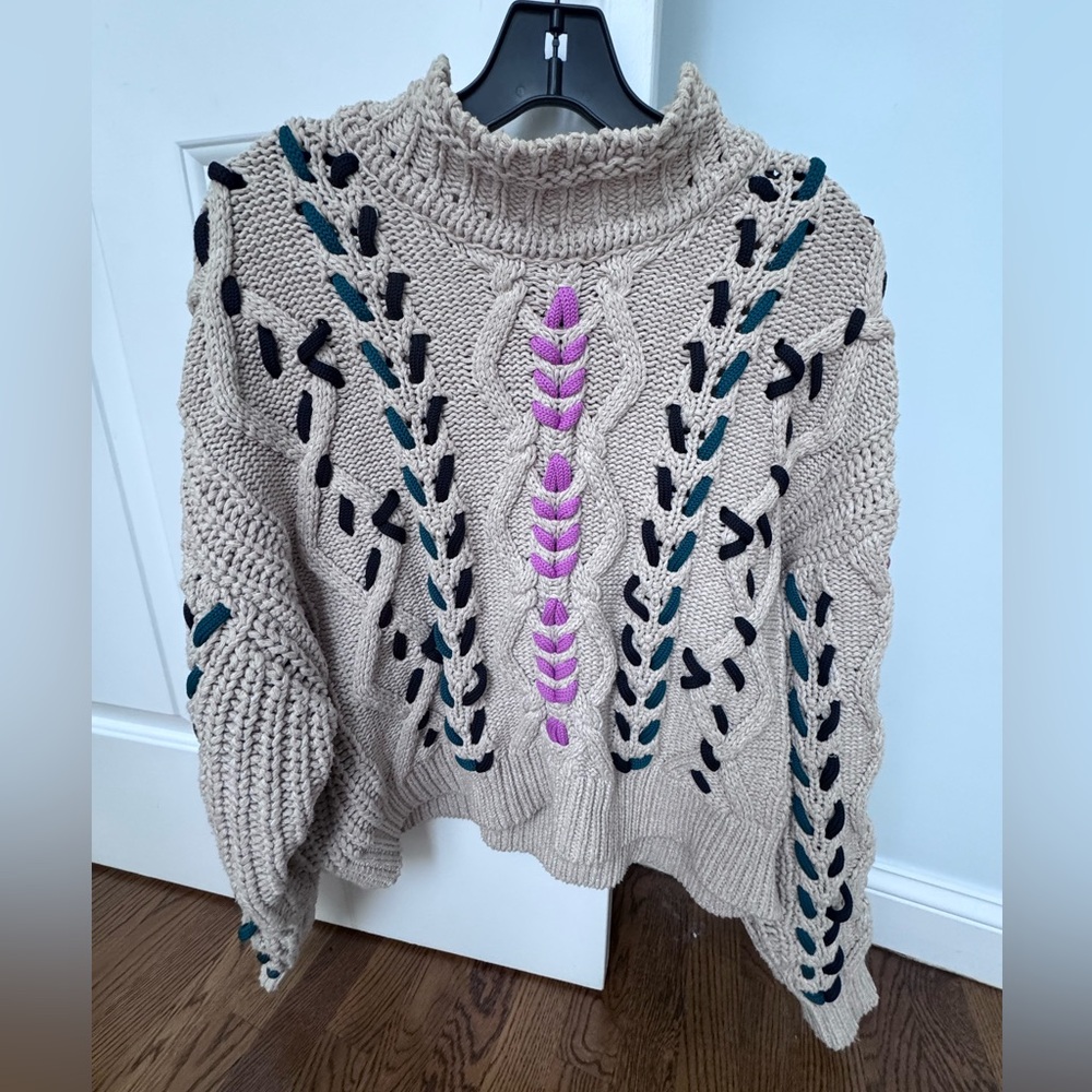 Isabel Etoile Marant Knit Sweater with woven accents